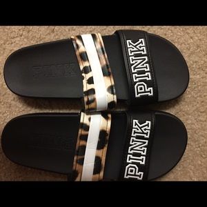 Pink slides never worn